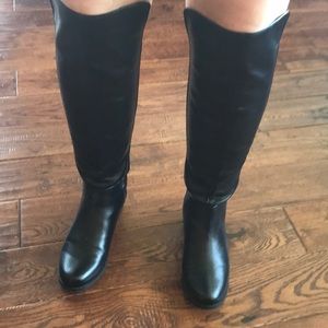 Knee high black boots